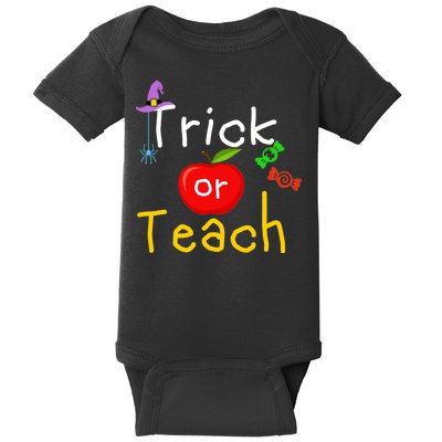 Trick Or Teach Halloween Teacher Baby Bodysuit