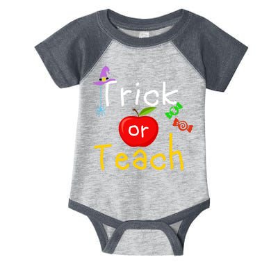 Trick Or Teach Halloween Teacher Infant Baby Jersey Bodysuit