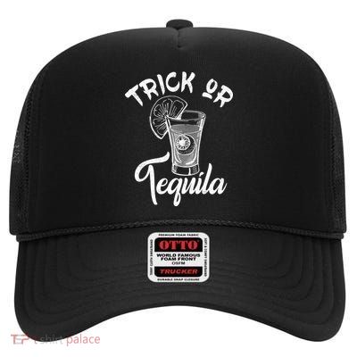 Trick Or Tequila High Crown Mesh Back Trucker Hat
