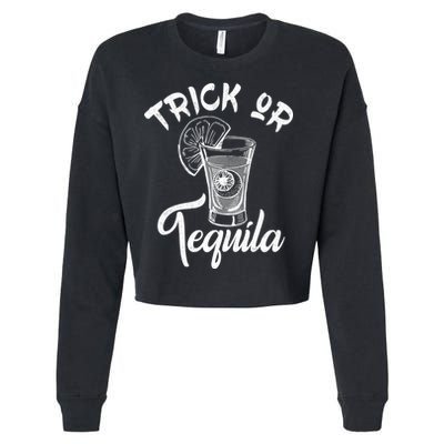 Trick Or Tequila Cropped Pullover Crew