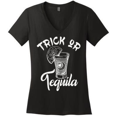 Trick Or Tequila Women's V-Neck T-Shirt