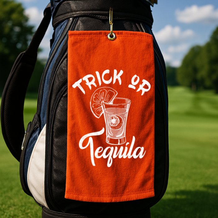 Trick Or Tequila Golf Towel