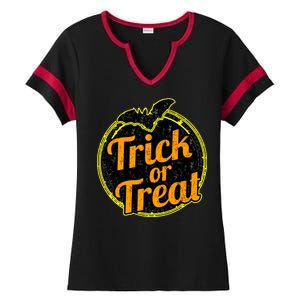 Trick or Treat Bat Logo Ladies Halftime Notch Neck Tee