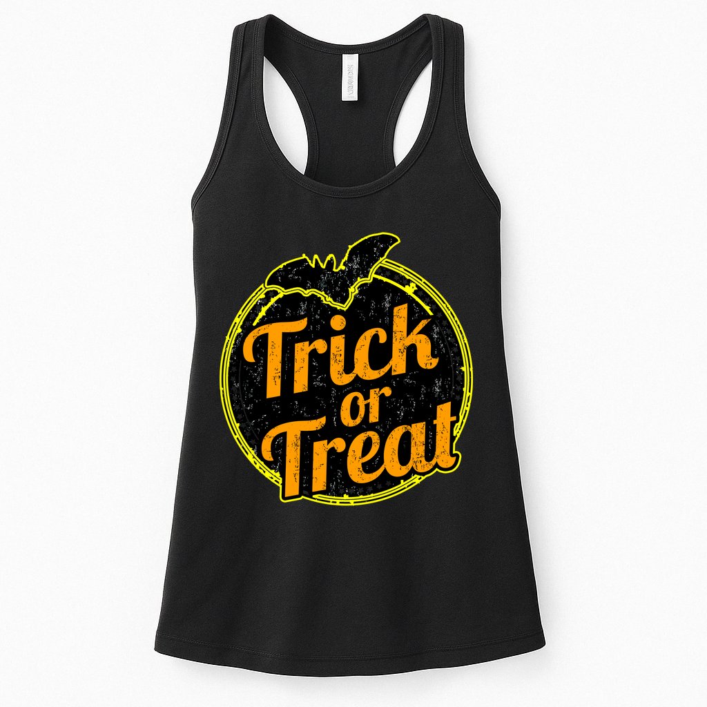 Trick or Treat Bat Logo Womens Tank Top