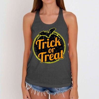 Trick or Treat Bat Logo Women's Knotted Racerback Tank