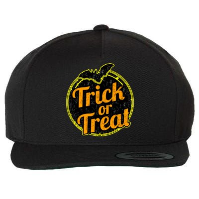 Trick or Treat Bat Logo Wool Snapback Cap