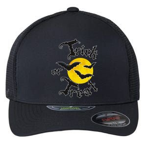 Trick Or Treat Bats Halloween Flexfit Unipanel Trucker Cap