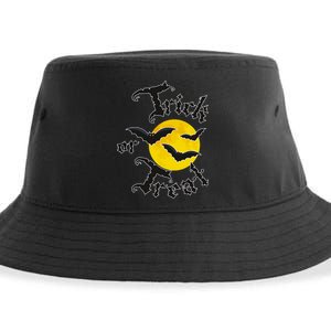 Trick Or Treat Bats Halloween Sustainable Bucket Hat