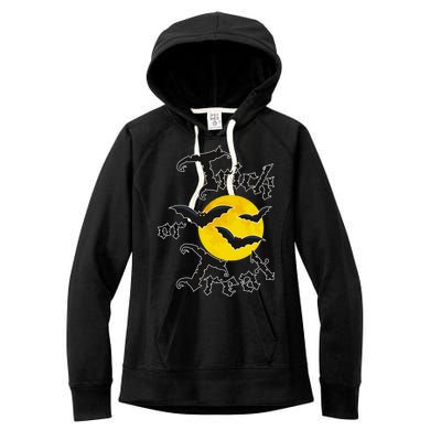 Trick Or Treat Bats Halloween Women's Fleece Hoodie