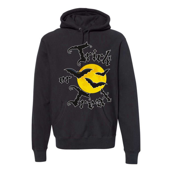 Trick Or Treat Bats Halloween Premium Hoodie