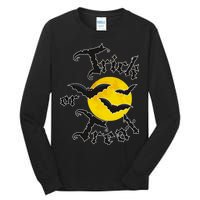 Trick Or Treat Bats Halloween Tall Long Sleeve T-Shirt