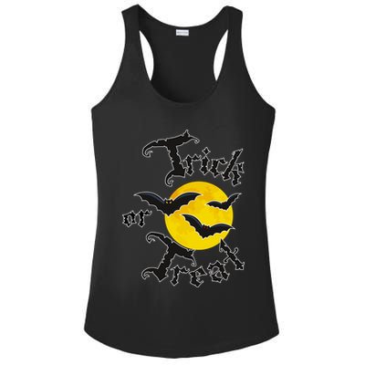 Trick Or Treat Bats Halloween Ladies PosiCharge Competitor Racerback Tank