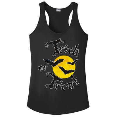 Trick Or Treat Bats Halloween Ladies PosiCharge Competitor Racerback Tank