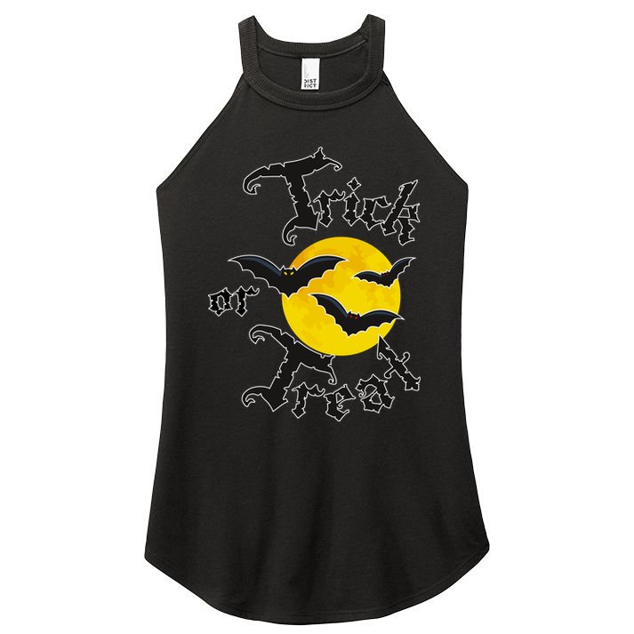 Trick Or Treat Bats Halloween Women's Perfect Tri Rocker Tank