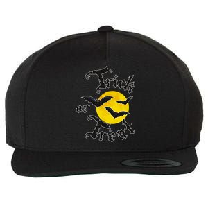 Trick Or Treat Bats Halloween Wool Snapback Cap