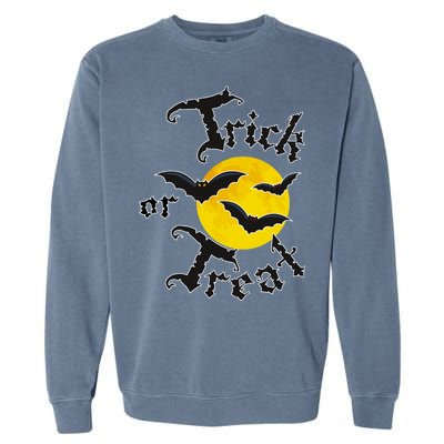 Trick Or Treat Bats Halloween Garment-Dyed Sweatshirt