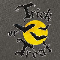 Trick Or Treat Bats Halloween Cotton Canvas Backpack