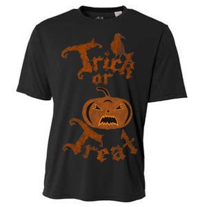 Trick Or Treat Pumpkin Halloween Cooling Performance Crew T-Shirt