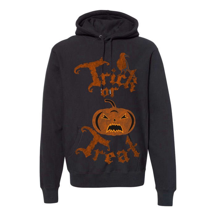 Trick Or Treat Pumpkin Halloween Premium Hoodie