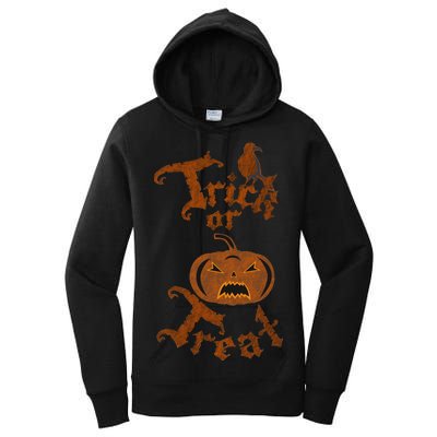 Trick Or Treat Pumpkin Halloween Women's Pullover Hoodie