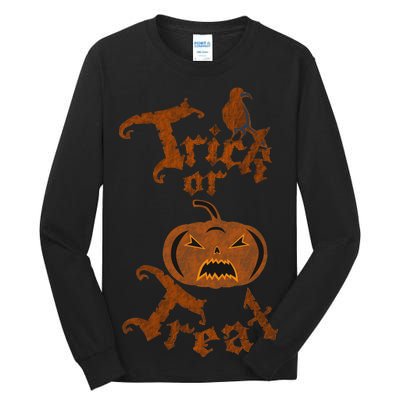 Trick Or Treat Pumpkin Halloween Tall Long Sleeve T-Shirt