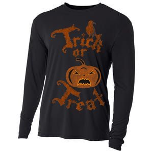 Trick Or Treat Pumpkin Halloween Cooling Performance Long Sleeve Crew