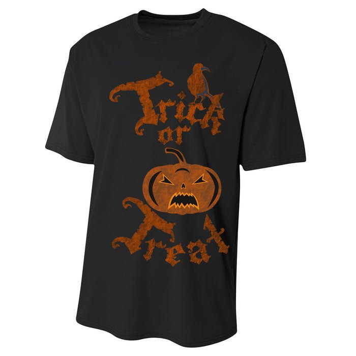 Trick Or Treat Pumpkin Halloween Performance Sprint T-Shirt