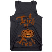 Trick Or Treat Pumpkin Halloween Tank Top