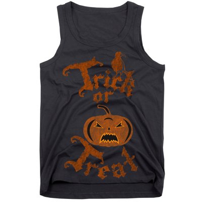 Trick Or Treat Pumpkin Halloween Tank Top