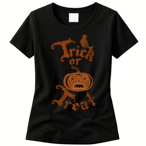 Trick Or Treat Pumpkin Halloween Women's T-Shirt