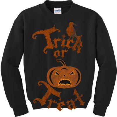 Trick Or Treat Pumpkin Halloween Kids Sweatshirt