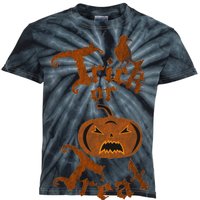 Trick Or Treat Pumpkin Halloween Kids Tie-Dye T-Shirt