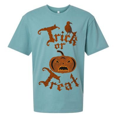 Trick Or Treat Pumpkin Halloween Sueded Cloud Jersey T-Shirt