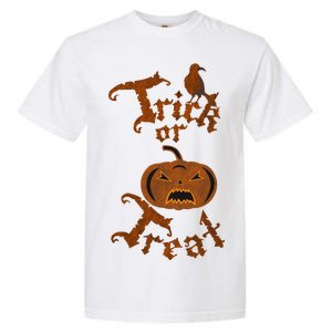 Trick Or Treat Pumpkin Halloween Garment-Dyed Heavyweight T-Shirt