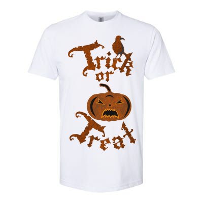 Trick Or Treat Pumpkin Halloween Softstyle® CVC T-Shirt