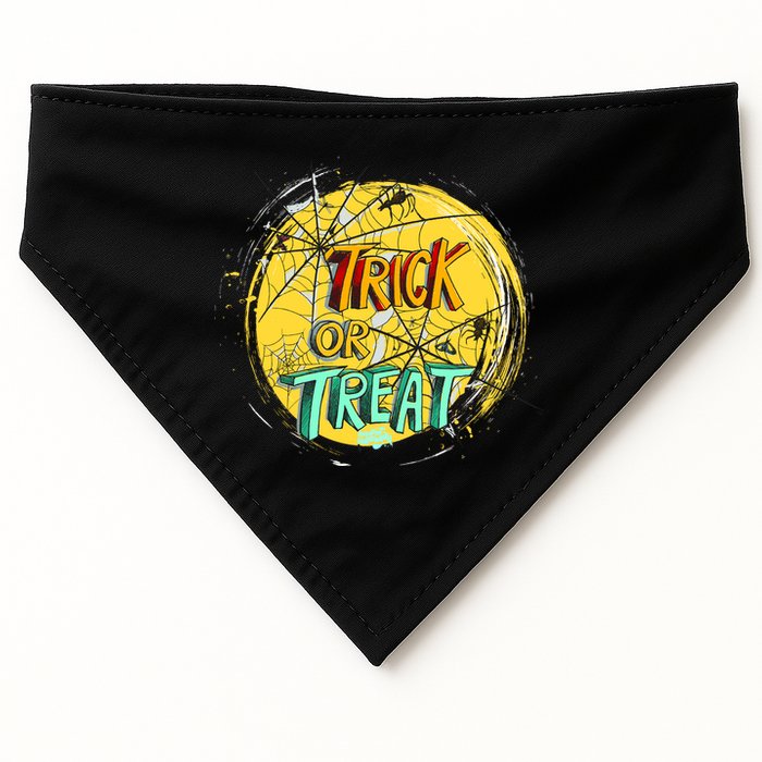 Trick or Treat Spider Web USA-Made Doggie Bandana