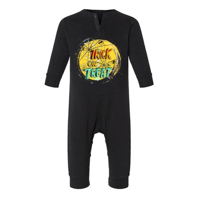 Trick or Treat Spider Web Infant Fleece One Piece