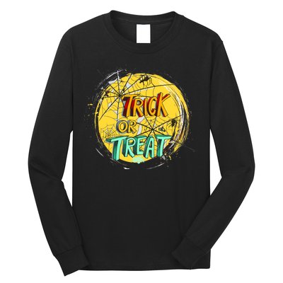 Trick or Treat Spider Web Long Sleeve Shirt