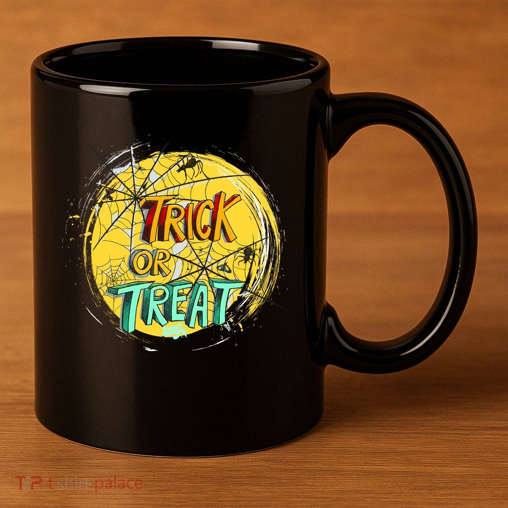 Trick or Treat Spider Web 11oz C Handle Ceramic Mug