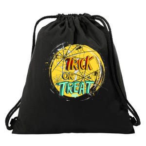 Trick or Treat Spider Web Drawstring Bag