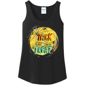 Trick or Treat Spider Web Ladies Essential Tank