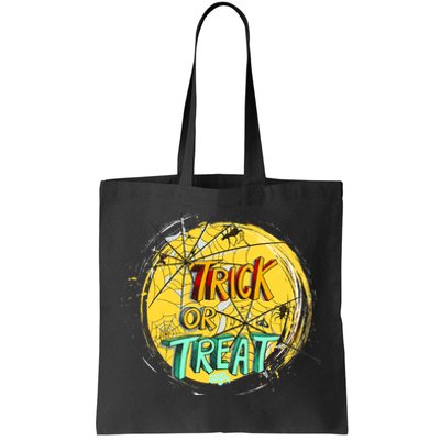 Trick or Treat Spider Web Tote Bag