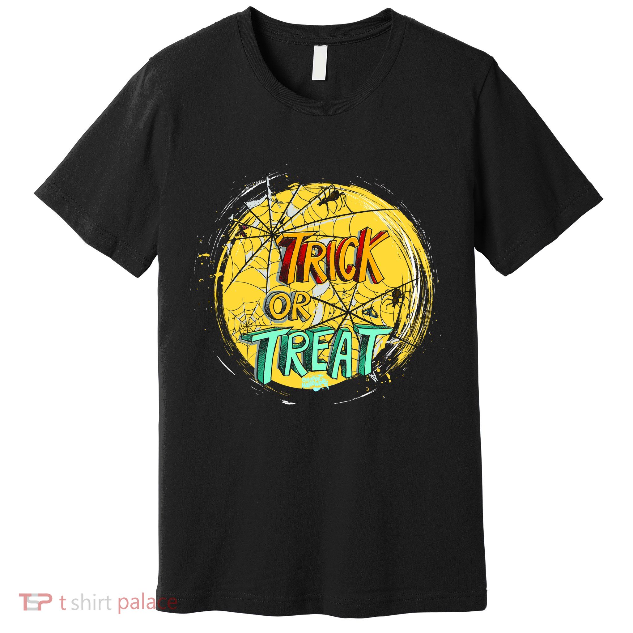 Trick or Treat Spider Web Premium T-Shirt