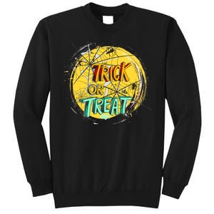 Trick or Treat Spider Web Tall Sweatshirt