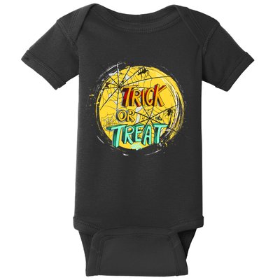 Trick or Treat Spider Web Baby Bodysuit