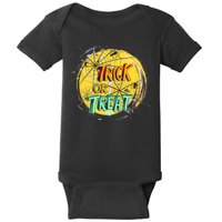 Trick or Treat Spider Web Baby Bodysuit