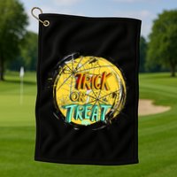 Trick or Treat Spider Web Golf Towel