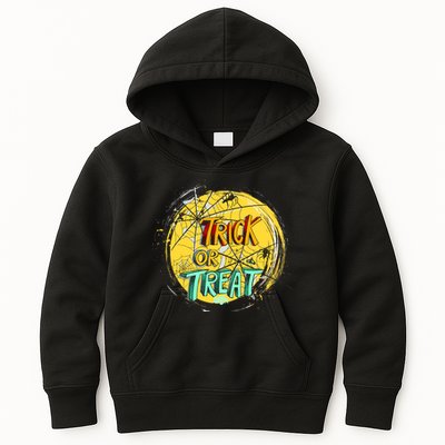 Trick or Treat Spider Web Kids Hoodie