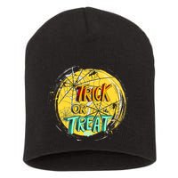 Trick or Treat Spider Web Short Acrylic Beanie