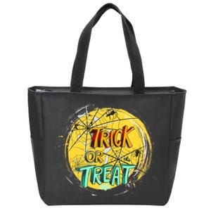 Trick or Treat Spider Web Zip Tote Bag